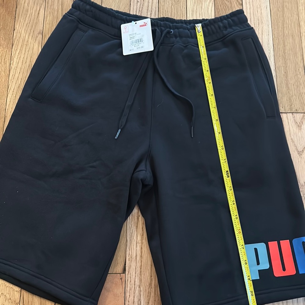 PUMA Men’s Big Logo Fleece Shorts (S)